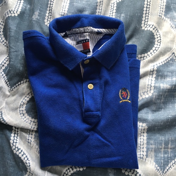 Tommy Hilfiger Polo boys size 7 blue vintage - Picture 2 of 3